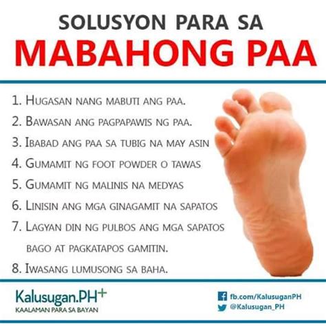 Solusyon para sa pamamaho ng paa .